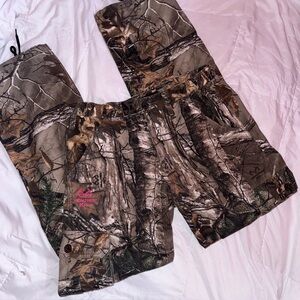 Realtree Camo Cargo Pants With Pink Accents